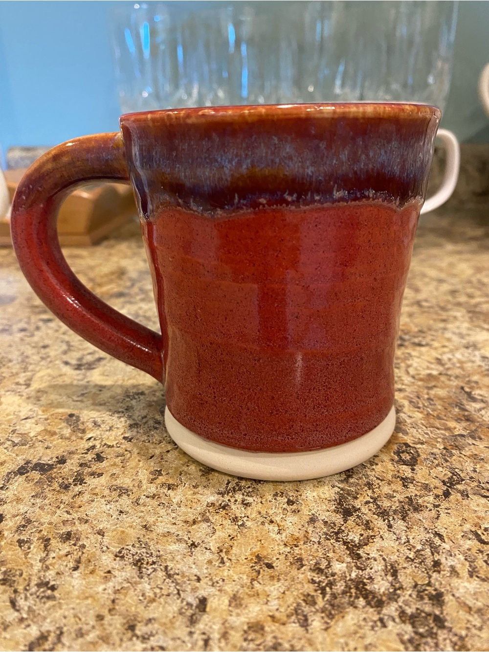 Stoneware Red Glazed Coffee Mug